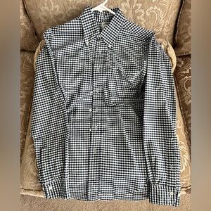 Men's Brooks Brothers Blue and White Checkered Shirt. Regent Fit. Size small.